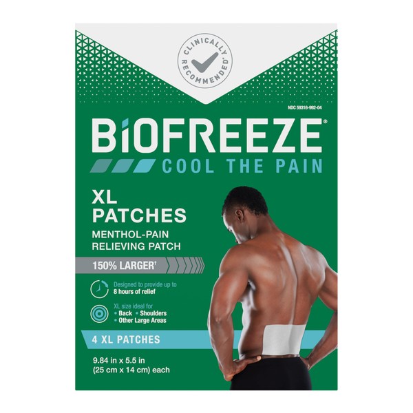 Biofreeze XL Pain Relief Patches, Menthol Pain Patches for Lower