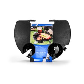 Camco Zero Gravity Chair Tray - Features 2 Cup Holders & Built-in Hook for Bags - Textured Non-Slip Surface & Drainage Holes in Cup Holders (51834)