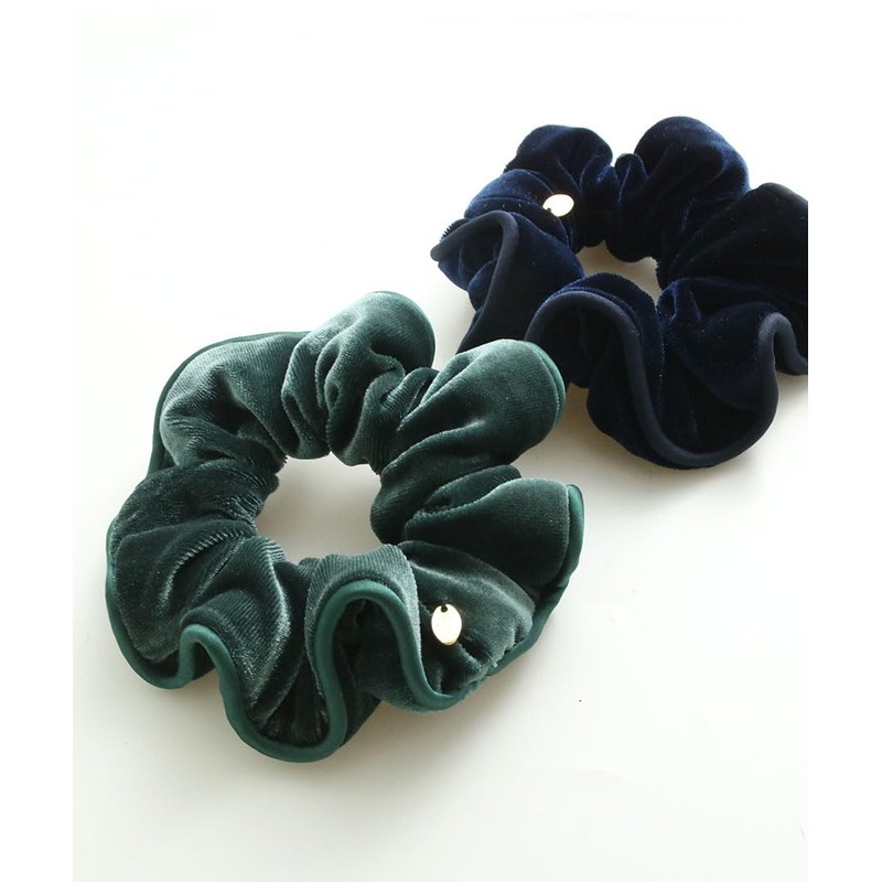 Vingtaine VINGTAINE Color Velour Scrunchie Hair Elastic, Simple Hair Accessory,