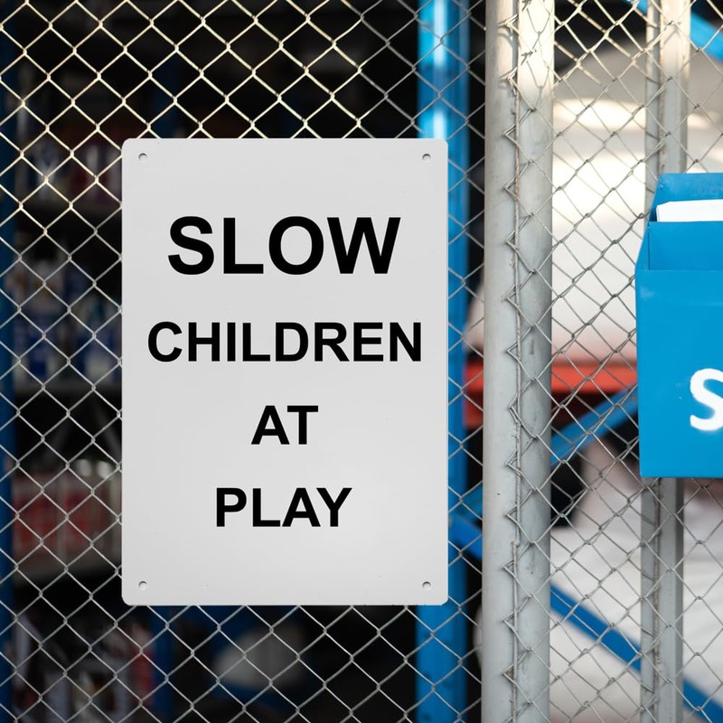 Slow Children At Play Sign, 8.5 x 11 in" OSHA