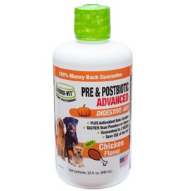 Liquid-Vet K9 Prebiotics and Postbiotics for Dogs – Enhance Gut Health and Digestion with Inulin, Galacto-oligosaccharides, and Collagen; Essential Pet Supplements for Canine Wellness - Chicken 32oz