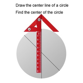 Measuring Tool Carpenter's Ruler, 45° 90° Line Ruler Made of Aluminium Alloy, Aluminium Alloy Centring Gauge, Centre Finder, Centre Gauge, Suitable for Woodworking Measurement, Drawing, Measuring