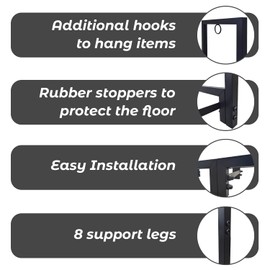 Doppy Firewood Rack Stand,4ft Firewood Rack Outdoor Indoor Firewood Rack Holder for Outdoor Courtyard, Patio Fireplace Fire Pits Wood Pile Storage