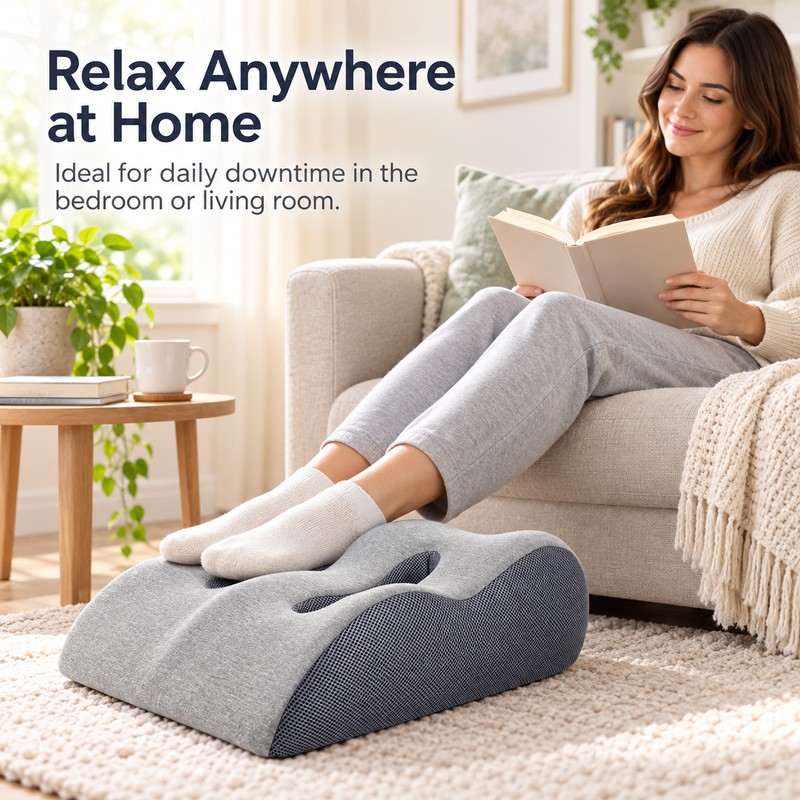 Contoured Memory Foam Leg Pillow – Dual Leg Support for