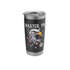 Baxter TN Patriotic Eagle USA Flag Vintage Style Design Stainless Steel Insulated Tumbler