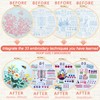 VIVAwisdom 4 Sets Beginner Cross Stitch Kits; Hand Embroidery kit