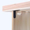 MY MIRONEY 8PCS Black L Brackets Heavy Duty Stainless Steel