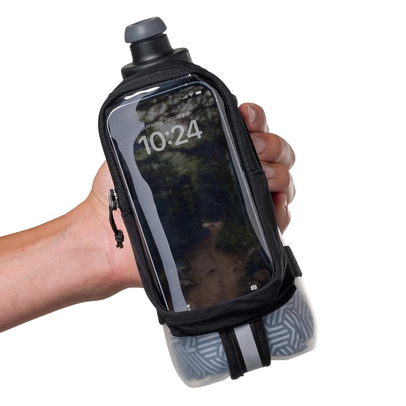 Nathan - SpeedDraw 2 View 18oz Ins. Flask Black/Reflective Silver