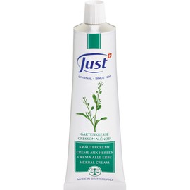 JUST Garden Cress Cream, 3.4 fl oz (100 ml), Whole Body, Natural Herb Cream, Natural Ingredients, Herbs, Garden Cress, Skin Care, Moisturizing, Drying, Hand Cream, Body Cream