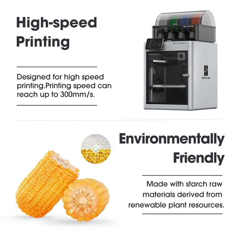 eSUN PLA Basic Filament 1.75mm, 3D Printer Filament High Speed