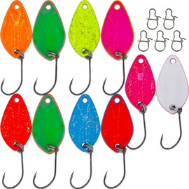 Paradox Fishing Trout Spoon Set 5 Spoons 1.2 g with 5 Snaps #00 I Trout Bait Set for Trout Fishing Trout Blinker Spoon Trout Bait Set Spoon Trout - Spoons Trout (1.2 g)
