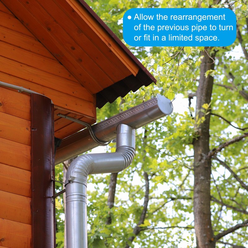 PATIKIL 90 Degree Stove Pipe and 45 Degree Chimney Flue