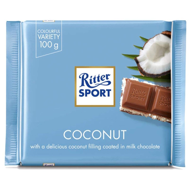 Ritter Sport Kokos / coconut (3 Bars each 100g) -