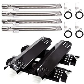 Hiorucet Grill Replacement Parts for Home Depot Nexgrill 4 Burner 720-0830H, Nexgrill Parts 720-0783E 720-0888 720-0888N 720-0864 720-0864M, Porcelain Steel Heat Plates, Burners and Igniter 720-0830H.