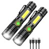 Small Flashlight Rechargeable, Magnetic LED Flashlight, 1000 Lumens Super Bright