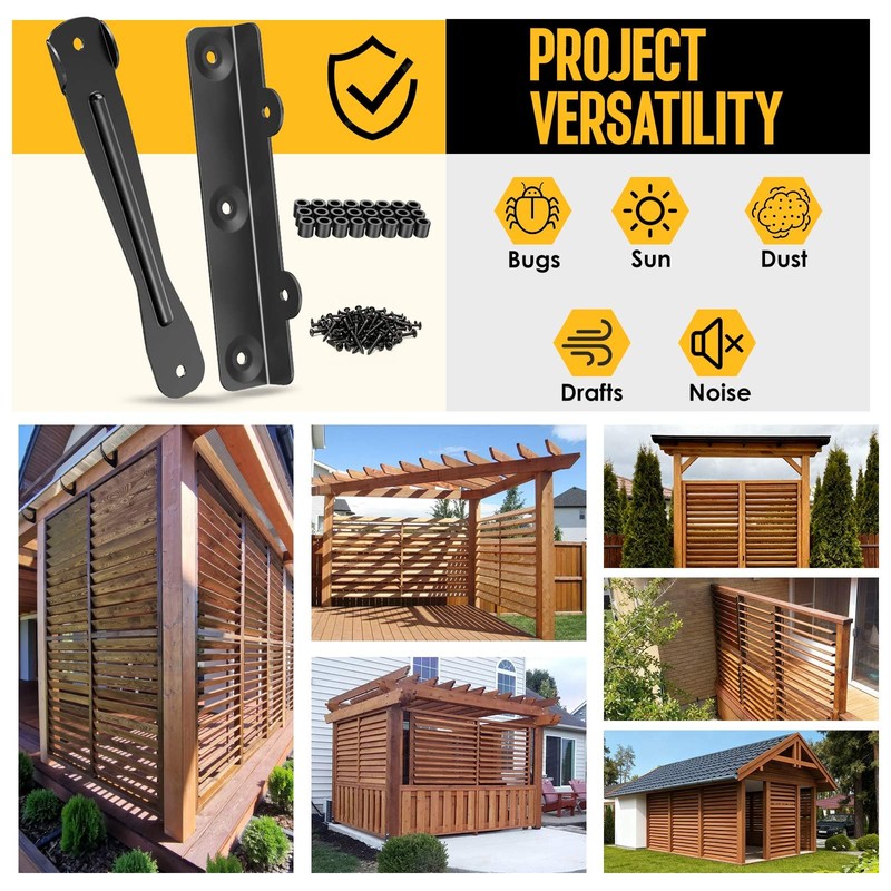 Louver Bracket Kit - Deck Sunblind System Brackets,Louver Hardware Kit,Holds