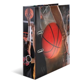 HERMA Folder A4 Basketball, 7 cm Wide, Children's Ring Binder with Sports Motif, Colourful Lever Arch File with Inner Print for Boys and Girls