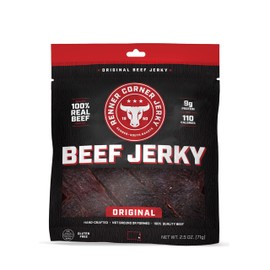 Renner Corner Jerky's Original Beef Jerky (2.5oz) - 100% Natural, Handcrafted Premium Beef, Made in South Dakota, No Additives or Chemicals, Cured in Smokehouse, Never Processed