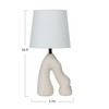 Bloomingville Ceramic Table Lamp with Volcano Finish, White