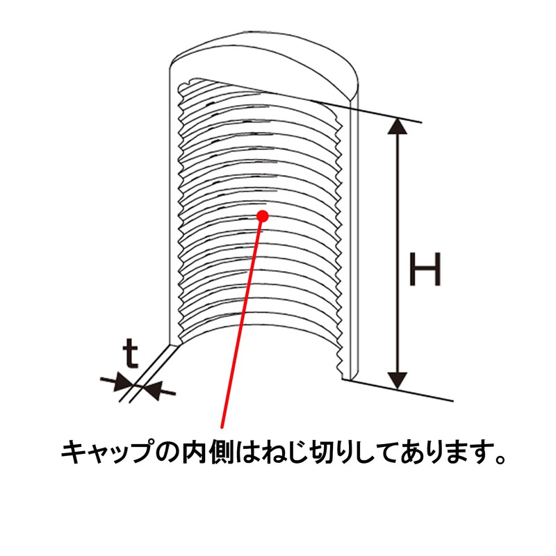 Daidohunt 10187052 End Screw Cap for All Threads, Black M12,