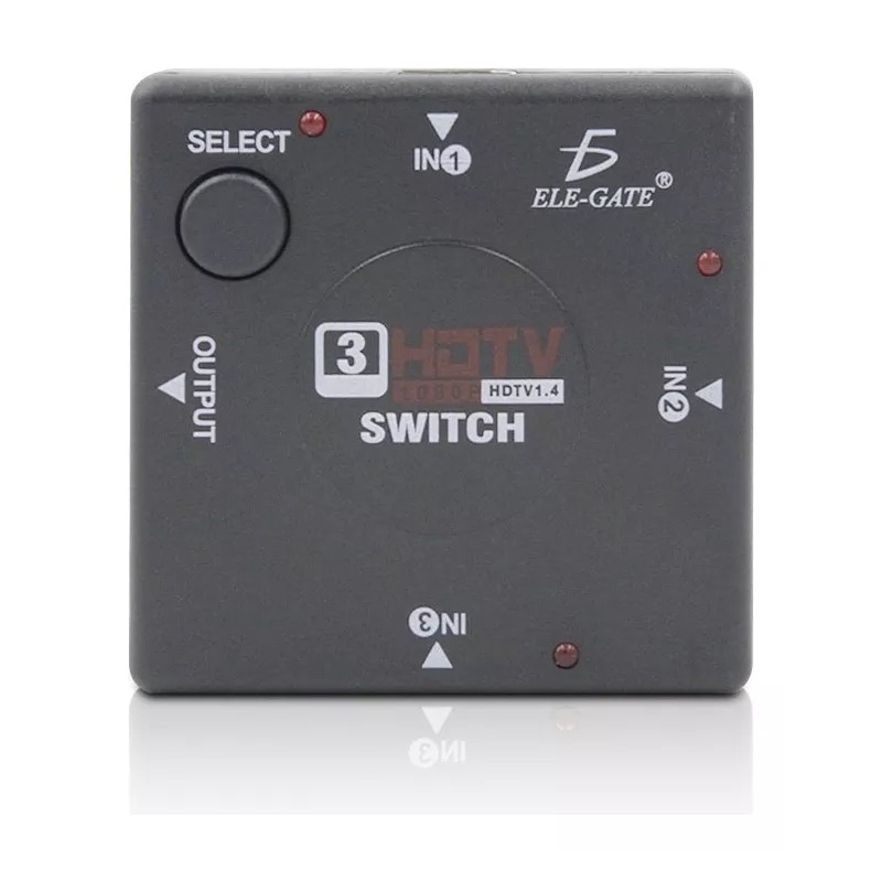 Ele-Gate Switch Selector De 3 Puertos Elegate Con.17 Hdtv Hdmi