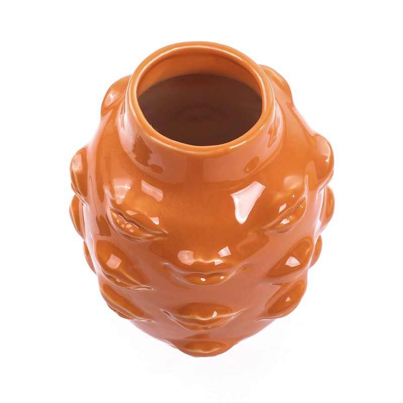 Romehaha Ceramic Body Vase, Lips Vase Table Decor Modern Farmhouse