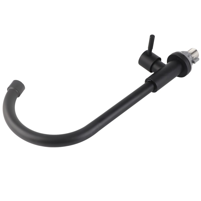G1/2 Faucet 90 Degree Rotating Single Cold Matte Black Water