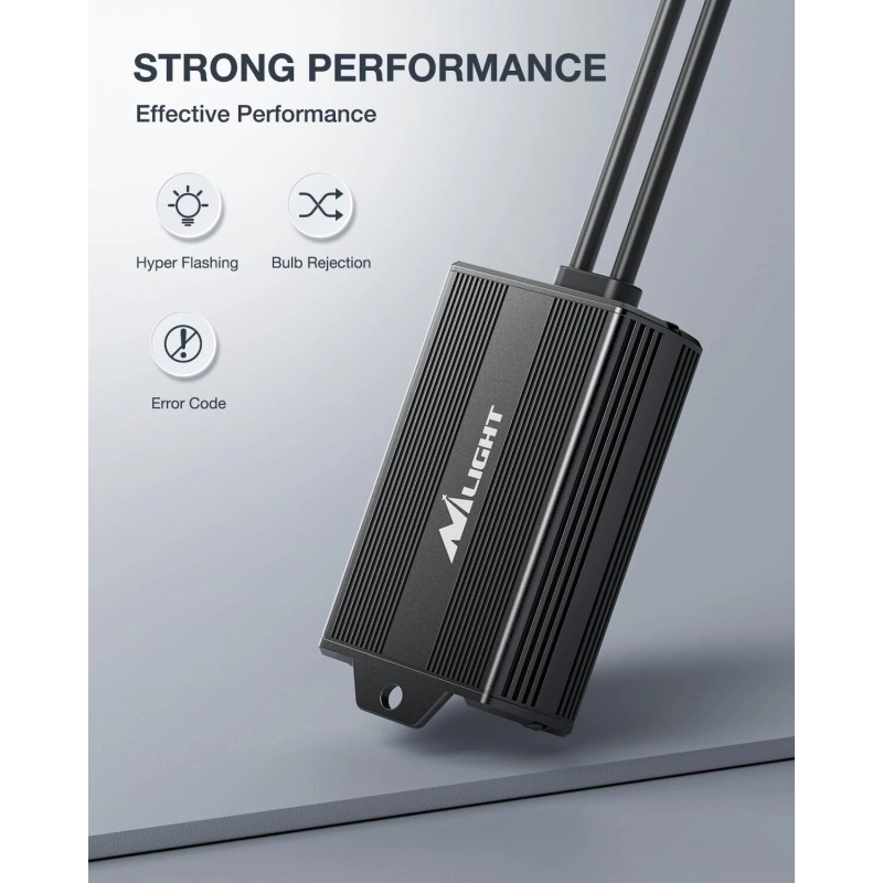 Nilight H11/H9/H8 LED CANbus Decoder Anti-Flickerin - H13/9008