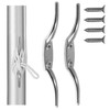 Anley 2 PCS Silver FlagPole Halyard Rope Cleat Hook -