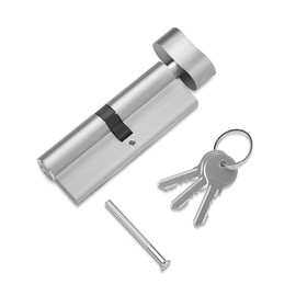 RESET-45/45T Thumb Turn Euro Lock Cylinder(90mm),Euro Door Barrel Lock with 3 Keys,Anti-Bump,Anti-Drill,Anti-Pick Door Lock with Key,High Security for Wooden,UPVC and Composite Doors,Brass,Chrome