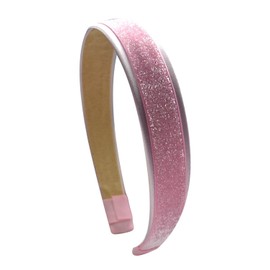 Funny Girl Designs Girls Satin and Glitter Arch Headband (Light Pink)