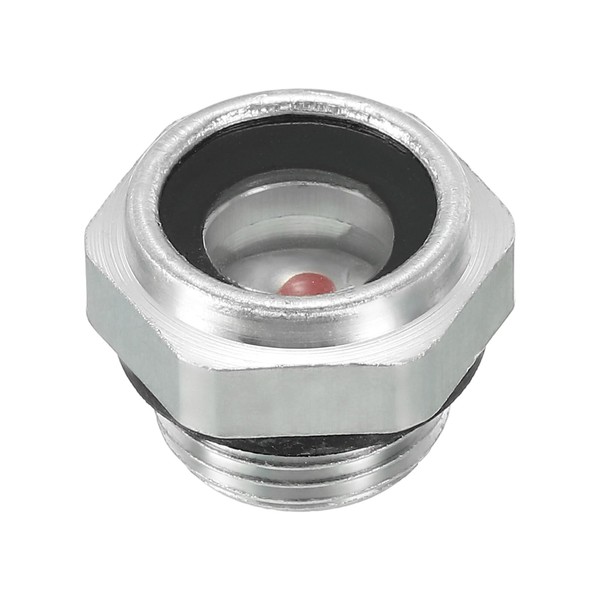 PATIKIL Air Compressor Oil Sight Glass, G 3/8" Male Thread