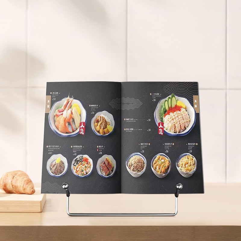 Book Stand Holder Cookbook Holders for Reading Hands Free Metal