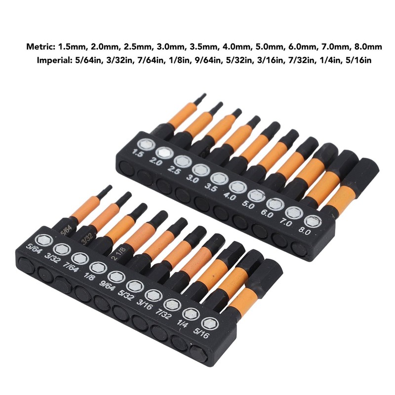 Hex Bit Set, 20 Pcs Allen Wrench Drill Bit Set