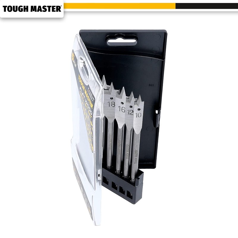TOUGH MASTER Spade Drill Bits Set, 6 Piece ¼ Inch