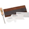 Kirschen 3823001 3-piece drawing blade set, brown, with leather bag,