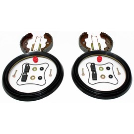 Quality FRONT Brake Rebuild KIT (Includes Grooved Brake Shoes, Springs, Hardware) for 2000-2006 Honda TRX 350 Rancher