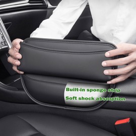 Car Seat Gap Filler Organizer PU Leather Auto Console Side Storage Box Car Seat Pocket for Interior Accessories for Phone, Key, Card, Sunglasses,Lipstick