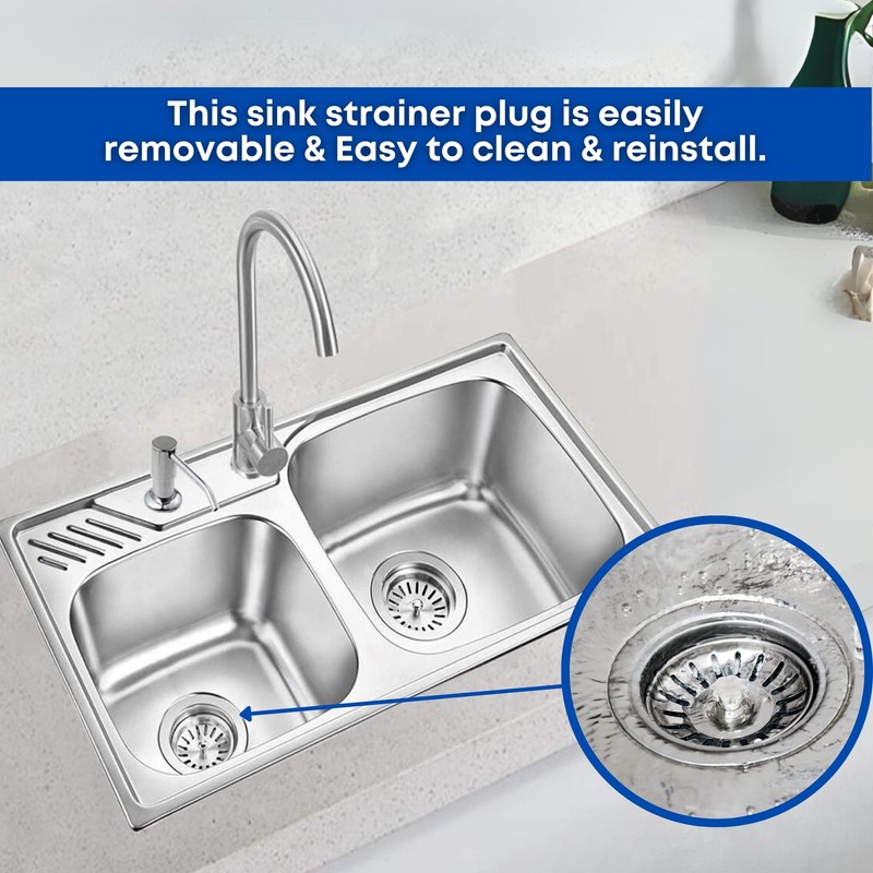FIXCITI 78mm Sink Plug strainer - SS 304 Sink Plug