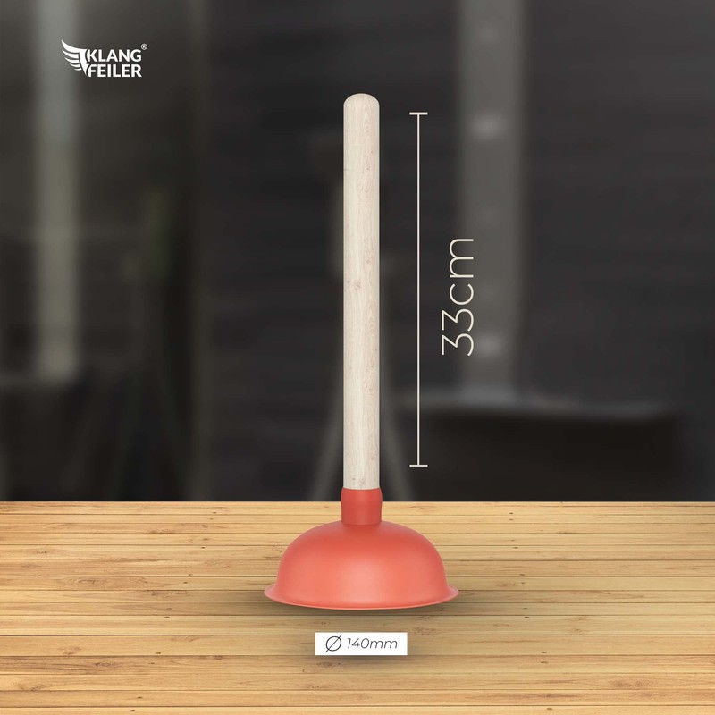Klangfeiler® Drain cleaner plunger - 140 mm - suction cup