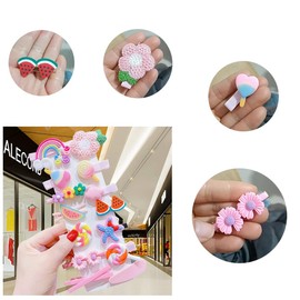 28 Pcs Pinza Pelo Hair Clips Clips para El Pelo Del Mini Pinzas para El Pelo Horquillas para bebés Unidades Clips de Pelo Coloridos Lindos Accesorios para El Pelo Flores Frutas Postres Horquillas Bebés Niñas Adolescentes y Niños Pequeños Broches Bebe Niñ