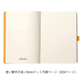 Rhodia Rhodiarama Goalbook 117807C Softcover Notebook DIN A5 (14.8 x 21 cm), 120 Sheets, DOT, 2 Bookmark Ribbons, Elastic Closure, Faux Leather Cover Aqua Blue, Pack of 1