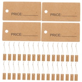 TEHAUX 100Pcs Price Tags with String Attached Jewelry Marking Tags for Clothing Crafts Retail and DIY Projects for Easy Display and Pricing