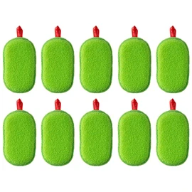 Marna Sponge K005 This Can Be Used Dishwashing Sponge, Green, Set of 10