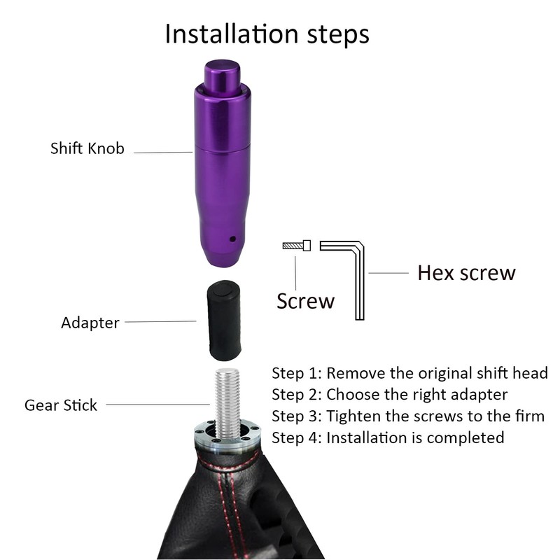 Automatic Shift Knob with Push Button Shifter Gear Stick Shifting