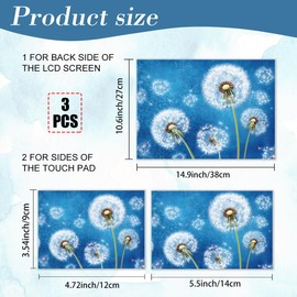 PLIGREAT Dandelions Laptop Decal Sticker Skin Cover, Watercolor Laptop Stickers Skins Decals Fits 12" 13" 13.3" 14" 15" Laptops Universal Removable Vinyl Notebook Art Protector Netbook PC Cover Decal