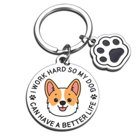 Corgi Gifts for Corgi Lovers, Dog Mom Gifts for Women, Dog Lovers Gifts for Women, Dog Gifts, Dog Keychain, Corgi Keychain Birthday Christmas Gifts for Dog Lover Puppy White Elephant Gifts for Adults