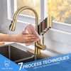 Gold Kitchen Faucet with Pull Down Sprayer, Arofa Stainless Steel