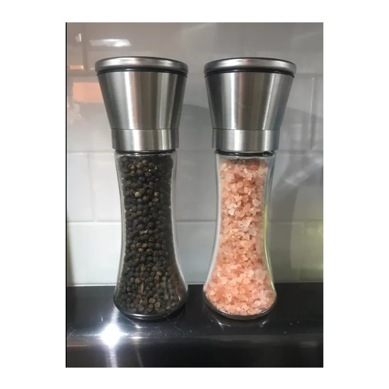 Juego de 2 Molinillos Sal y Pimienta 2 Pimentero Molino