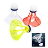 GodtKowty 3-Pack Windproof Badminton Shuttlecocks, Outdoor Nylon Shuttlecocks with Enhanced Stability and Durability, Multi-Color Set (White, Green, Orange) for Training and Skill Development